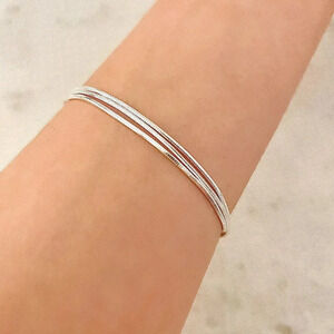925 Sterling Silver Multi-Layer Bracelet Dainty Minimalist Bracelet